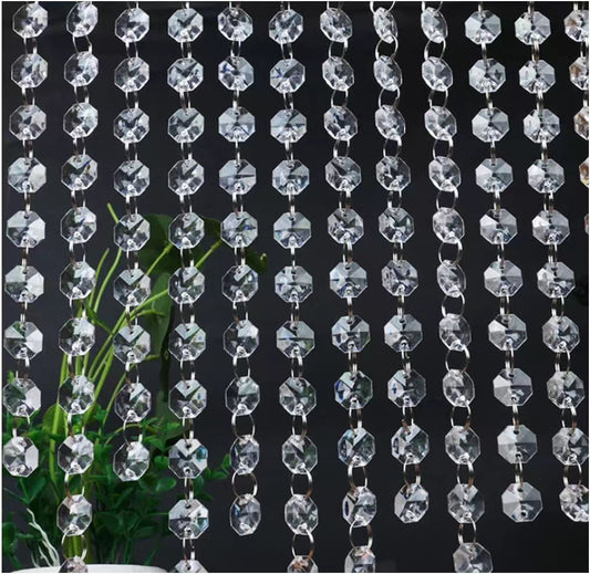 004 Octagonal Crystal glass Beads curtain Door Curtain Decor Room Divider Curtain Home Decoration