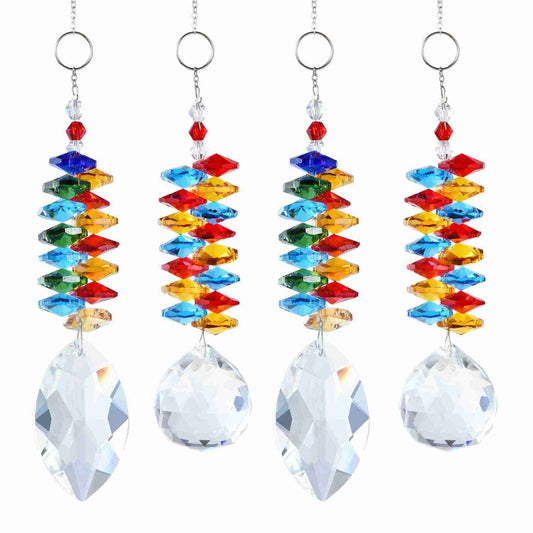 005  4Pcs New Rainbow Catcher with colourful Chakra beads